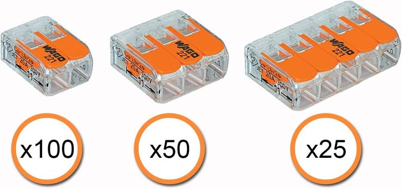 Wago 221 Lever-Nuts 175pc Wire Connector Assortment Pack - Image 3